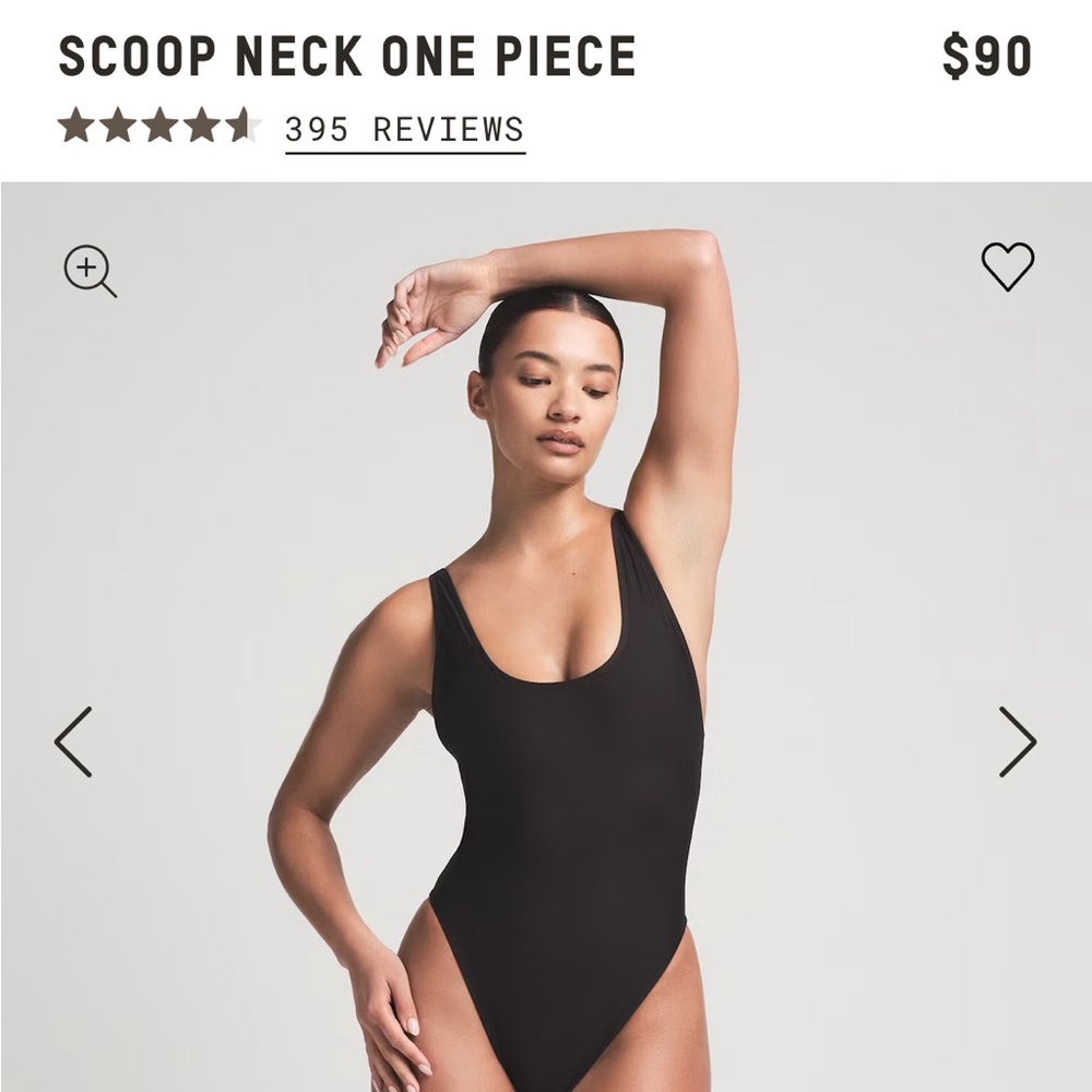 Skims Scoop One Piece Swimsuit, NWT, Size Medium, Violet - Picture 7 of 7